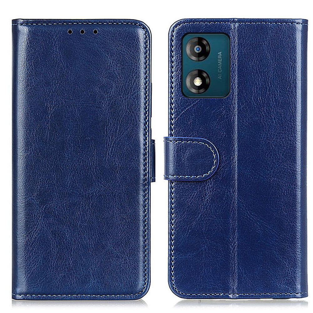 Phone Wallet Case for Motorola Moto E13 4G Crazy Horse Texture PU Leather Stand Protective Phone Cover Phone Wallet Case for Motorola Moto E13 4G Crazy Horse Texture PU Leather Stand Protective Phone Cover